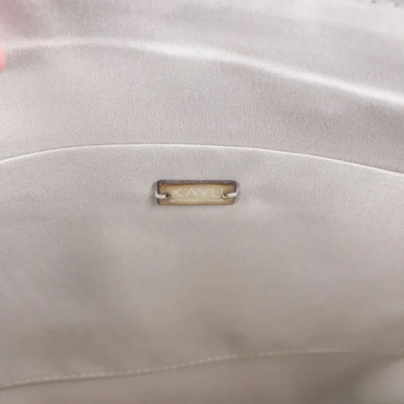 KAYU Pinata Neutral Fringe Oversized Straw Clutch - Picture 6 of 9